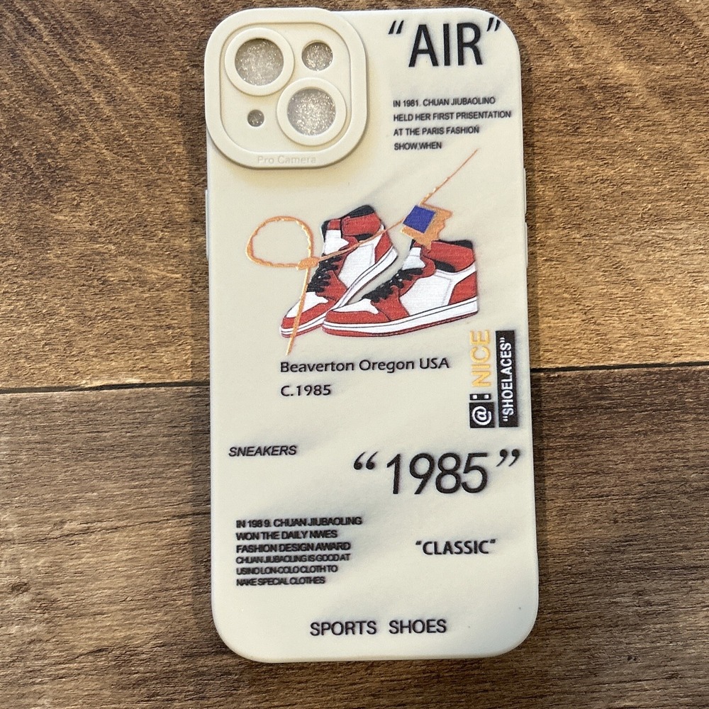 iPhone 15 Plus Phone Case Sneaker Off White Jordan Tan Beige‎ Brand New